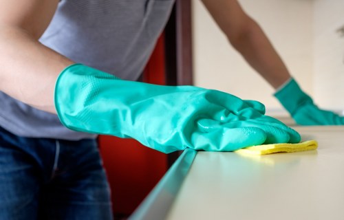 Protective safety measures used during professional carpet cleaning